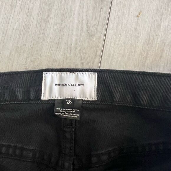 Current Elliott The Dallon Zippered Straight Jeans Size 28 Highline Raw Step Hem - Picture 8 of 10